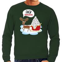 Bellatio F#ck coronavirus foute Kerstsweater / outfit groen voor heren
