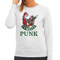 Bellatio Foute Kerstsweater / outfit 1,5 meter punk grijs voor dames