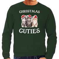 Bellatio Kitten Kerst sweater / outfit Christmas cuties groen voor heren
