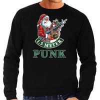 Bellatio Foute Kerstsweater / outfit 1,5 meter punk zwart voor heren