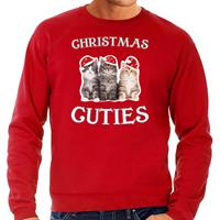 Bellatio Kitten Kerst sweater / outfit Christmas cuties rood voor heren