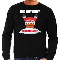 Bellatio Fun Kerstsweater / outfit Did anybody hear my fart zwart voor heren