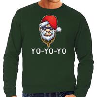 Bellatio Gangster / rapper Santa foute Kerstsweater / outfit groen voor heren