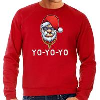 Bellatio Gangster / rapper Santa foute Kerstsweater / outfit rood voor heren