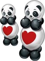Karaloon Ballonset 2 Funny Panda schwarz/weiß