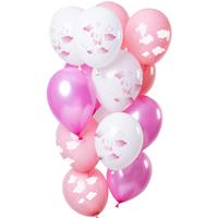Folat Luftballons Baby Cloud Pink, 12 Stück rosa/pink