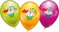 Karaloon Ballons Cupcake, 15 Stück mehrfarbig