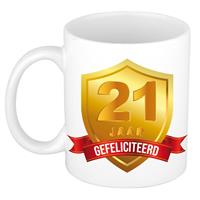Bellatio Gouden wapen 21 jaar mok / beker - verjaardag/ jubileum -