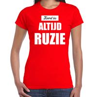 Bellatio Rood fout kerstshirt / t-shirt Kerst is: altijd ruzie outfit dames -