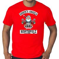 Bellatio Grote maten fout Kerstshirt / outfit Santas angels Northpole rood voor heren