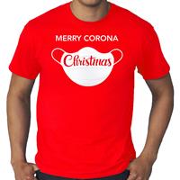 Bellatio Grote maten Merry corona Christmas fout Kerstshirt / outfit rood voor heren