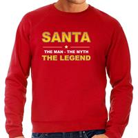 Bellatio Santa sweater / outfit / the man / the myth / the legend rood voor heren