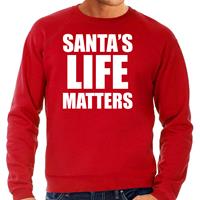 Bellatio Santas life matters Kerst sweater / Kerst outfit rood voor heren