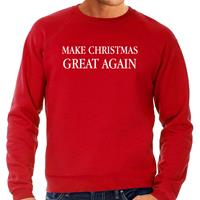 Bellatio Make Christmas great again Kerst sweater / Kerst outfit rood voor heren