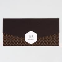 tadaaz Pochette trouwkaart zwart met trendy gouden motief | Buromac 108066