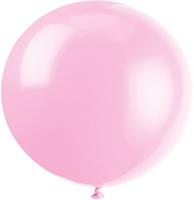 PARTYSTROLCHE 2 XL-Riesen-Latex-Luftballons rund 60 cm, Rosa rosa
