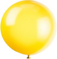 PARTYSTROLCHE 2 XL-Riesen-Latex-Luftballons rund 60 cm,  Gelb gelb