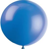 PARTYSTROLCHE 2 XL-Riesen-Latex-Luftballons rund 60 cm,  Blau blau