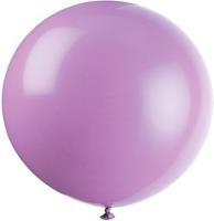 PARTYSTROLCHE 2 XL-Riesen-Latex-Luftballons rund 60 cm, Lila lila