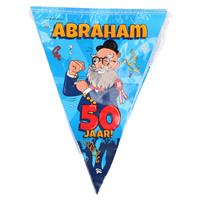 50 Abraham party vlaggenlijn cartoon 10 m verjaadag versiering -
