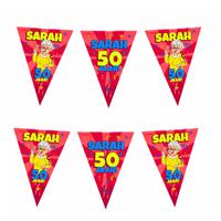 50 Sarah party vlaggenlijn cartoon 10 m verjaardag versiering -