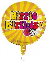 Boland Hippie Birthday Folienballon Partydeko Kinder gelb  Kinder