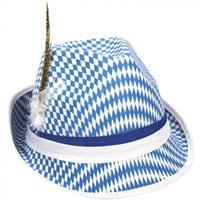 Folat hoed Bayern 28 x 13 cm polyester blauw/wit