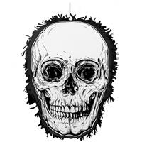 Boland verkleedmasker Piñata Skull 35 x 25 cm zwart/wit