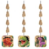 Dinosaurus feest thema hangdecoraties 6x stuks -