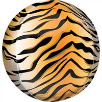 Orbz Folienballon Tiger Print 41 Cm Orange/schwarz