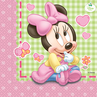 Leuke roze servetten Minnie Mouse 20 stuks