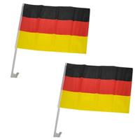 Set van 2x stuks autoraamvlaggen Duitsland 30 x 45 cm -