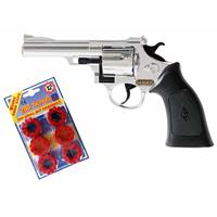 Plaffertjes speelgoed pistool/revolver met 12 schoten magazijn -