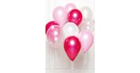 Amscan DIY Ballonbouquet Pink, 10 Ballons pink/rosa