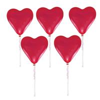 Set van 5x stuks grote rode hartjes ballonnen 170 cm -