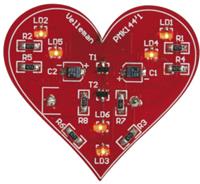 Velleman ledverlichting MK144 SMD hart 49 x 44 mm rood