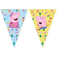 JT-Lizenzen Peppa Pig Flaggenbanner, Peppa Wutz Wimpelkette aus Folie, 2,3m