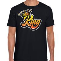 Bellatio Zwart koningsdag King t-shirt voor heren