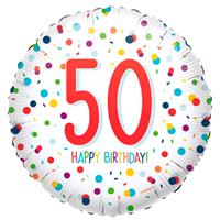 DeBallonnensite 50ste verjaardag ballon confetti