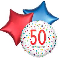 DeBallonnensite Ballonboeket confetti 50ste verjaardag