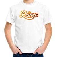 Bellatio Prince Koningsdag t-shirt wit voor kinderen