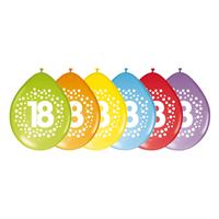 Folat 24x stuks verjaardag leeftijd ballonnen 18 jaar thema 29 cm -