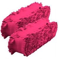 2x stuks neon roze crepe papier slinger 18 meter -
