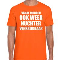 Bellatio Koningsdag t-shirt morgen nuchter verkrijgbaar oranje voor heren