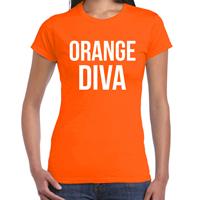 Bellatio Koningsdag t-shirt orange diva oranje voor dames