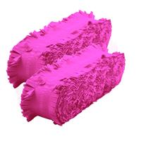 Folat Set van 3x stuks feest/verjaardag versiering slingers fuchsia roze 24 meter crepe papier -