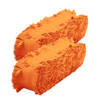 Folat Set van 3x stuks feest/verjaardag versiering slingers oranje 24 meter crepe papier -