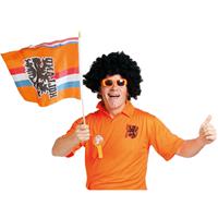 Folat 2x stuks Oranje zwaaivlag Holland met leeuw -