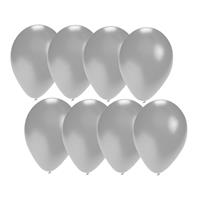 Shoppartners 30x stuks zilveren party ballonnen van 27 cm -