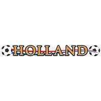 Folat 3x Holland voetbal slinger/ bannier karton 115x12 cm - Oranje versiering raam -